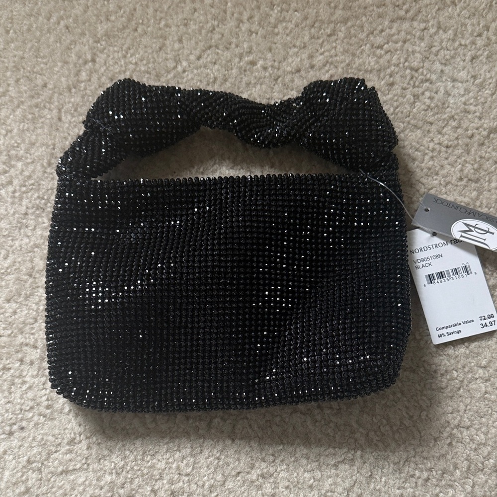 Jessica McClintock Black Beaded Bag